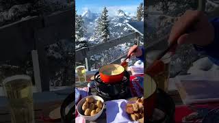 Swiss cheese yummy cheese swissalps swisscheese trending shorts food [upl. by Assilaj959]