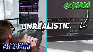 Unrealistic Day In The Life of a Day Trader [upl. by Alaet]