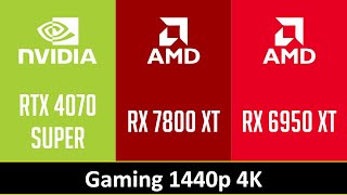 RTX 4070 SUPER vs RX 7800 XT vs RX 6950 XT [upl. by Amari]