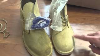 Coconut oil tan darken protect Clarks Desert Boots [upl. by Aliel]