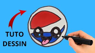 COMMENT dessiner le logo PEPSI KAWAI FACILEMENT [upl. by Joel]