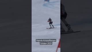 🇳🇴World Cup skier Henrik KRISTOFFERSEN from Norway training in Solden WC slope Austria OCT 2021 [upl. by Harbison]