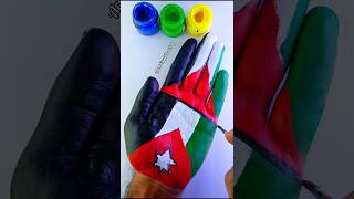 رسمت أعلام الدول العربية كلها💪😁 رسم علم السعودية 🇸🇦 رسم palestine makeuptutorial jordan art [upl. by Kornher]