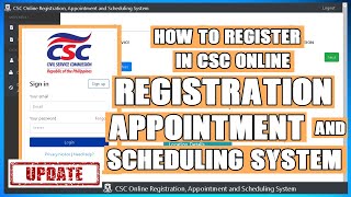 HOW TO REGISTER IN CSC ONLINE REGISTRATION APPOINTMENT AND SCHEDULING SYSTEM [upl. by Teak]