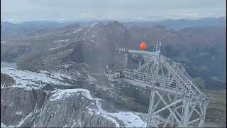 The wonderful view of Mt Titlis from rotating cable car  Video  Swiss [upl. by Kciredec]