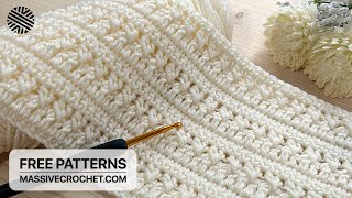 SUPER EASY amp FAST Crochet Pattern for Beginners ⚡️ ❤️ LOVELY Crochet Stitch for Baby Blanket amp Bag [upl. by Evets980]