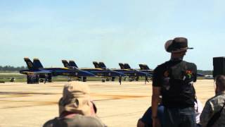 Blue Angels Engine Startup and Taxi Joint Services Open House 2012 HD [upl. by Anthiathia]