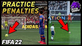 how to PRACTICE PENALTIES In FIFA 22 [upl. by Om]