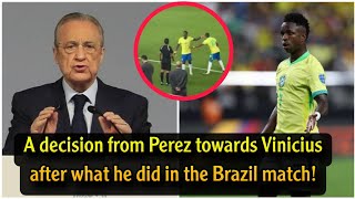 Urgent decision from Perez regarding Vinicius Junior after what he did in the BrazilVenezuela match [upl. by Menard133]