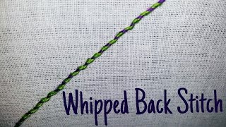 Whipped Back Stitch Embroidery [upl. by Ornie]