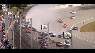 Michigan Speedway Big Crash From the Stands 2024 FireKeepers Casino 400 [upl. by Akinet]