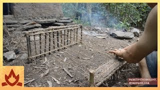 Primitive Technology Woven bark fiber [upl. by Anerol]