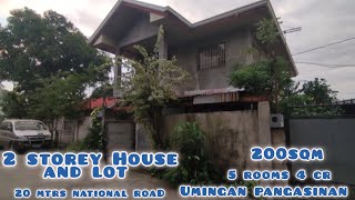 lot452 2 storey House and lot 200sqm 5 rooms 4 cr 3M 20 mtrs from national road umingan pangasinan [upl. by Jarek630]