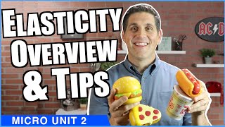 Elasticity Overview and Tips Micro Topics 23 24 and 25 [upl. by Sinnel645]