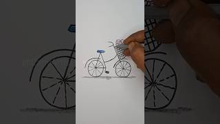 Smart way Draw a Cycle  Pencil Technique Sketch pencilsketch pencil shorts [upl. by Ardnnaed]