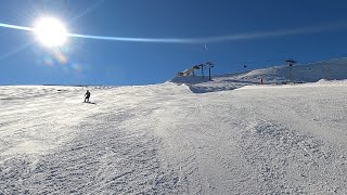 Flaine  GoPro POV skiing Blue Dolomie down to entrance of Corbalanche Lift in March 2022 [upl. by Artie377]