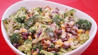 Broccoli Salad Recipe How To Make Broccoli Salad RecipeDiane KometaDishin With Di 91 [upl. by Zetes]