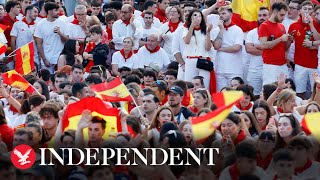 Live Spain fans celebrate Euro 2024 final win against England [upl. by Towill]