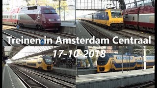 Treinen in Amsterdam Centraal NL 17102018 [upl. by Genesia]