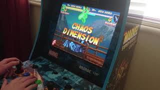 Shuma Gorath touch of death combo on Marvel Super Heroes Arcade 1up Cabinet [upl. by Jenda]