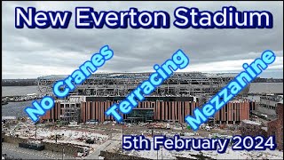 New Everton Stadium  Bramley Moore Dock  5th February 2024  Latest Progress Update efc toffees [upl. by Mcnully]