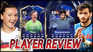 EA FC 24 Popp 95 TOTY amp Kvaratskhelia 89 HM Player Review [upl. by Janot]