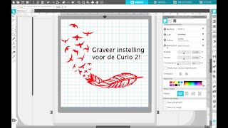 Silhouette Curio 2  instellen van Graveer afbeeldingen [upl. by Analim]