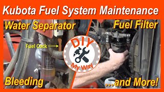 Kubota L Series Fuel System Maintenance Water Separator Filter Bleeding and More 84 [upl. by Gannon636]