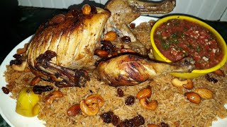 Kabsa Arabic dish 2 with kabsa chutney original Arabic style [upl. by Vally]