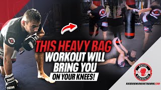 Muay Thai and Kickboxing 35Minute Heavy Bag Workout Class [upl. by Ylrebmik591]