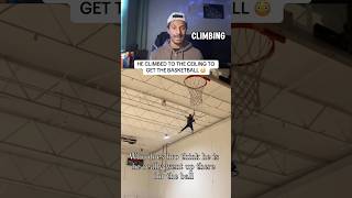 He CLIMBED To The CEILING To Get The Basketball 😳 basketball ballislife hoops shorts [upl. by Amick]