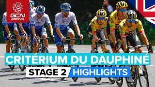 Tense Finale Upsets Stage Favourites  Critérium Du Dauphiné 2022 Stage 2 Highlights [upl. by Annavas301]