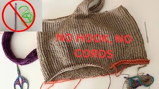 EASIEST Provisional Cast on  no crochet hook just knit COWYAK [upl. by Christoper]