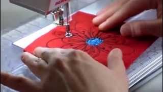 Free motion embroidery  Freihandsticken mit der Nähmaschine [upl. by Danyluk]