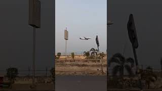 Airplane landing at Dum Dum airport Kolkata [upl. by Dolph]