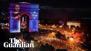 Macron dabbing and crowds roaring France crowned World Cup champions [upl. by Arriaet]