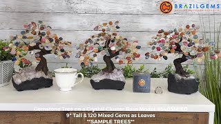 Model  5403MIXD Mixed Gems Gemstone Tree 9quot Tall amp 120 Gems by BrazilGemscom 🏷 FOR SALE🛍🛒Shop Now [upl. by Narhet]