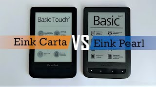 Сравнение экранов Eink Carta и Eink Pearl на примере PocketBook 625 Basic Touch 2 и 624 Basic Touch [upl. by Lebazi687]