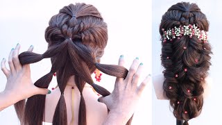 unique amp trendy hairstyle for engagement bride look [upl. by Nyasuh]