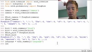 Ep 11 Python NLTK  Frequency Distribution [upl. by Milda514]