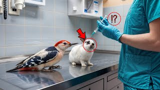 A BIRD WITH A BROKEN WING WAS ABOUT TO BE SACRIFICED BUT HIS RABBIT FRIEND STOPED THE VETERINARIAN [upl. by Epolulot603]