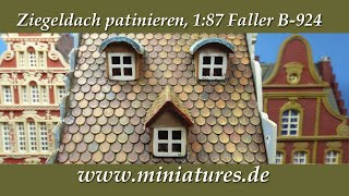 Ziegeldach altern Altstadtblock 187 Faller B924 [upl. by Sadler]