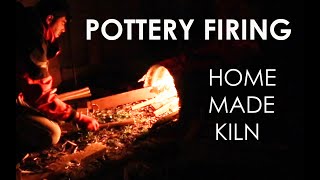 Pottery Firing In A Home Made Kiln [upl. by Araeit]