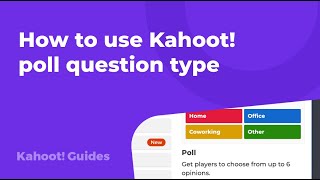 How to use Kahoot poll question type [upl. by Yennej]