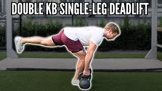 Build Glutes with Kettlebells Double KB SingleLeg Deadlift [upl. by Elleina419]