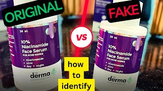 The Derma Co 10 Niacinamide Face Serum  ORIGINAL Vs FAKE  how to identify [upl. by Gian741]