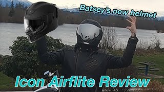 ICON AIRFLITE RUBATONE HELMET REVIEW  NEW HELMET FOR BATSEY  2021 [upl. by Ahseila]