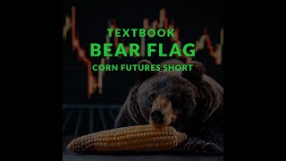 Textbook Bear Flag Short  Corn Futures [upl. by Veradi463]