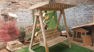 Swing Making Instructions From Wood Pallets Is Very Simple [upl. by Hylan847]