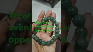 Green aventurine crystal bracelet for inviting opportunities attractingabundance [upl. by Aihtenak]